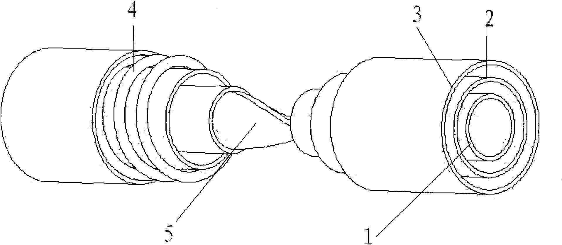 Pipe-in-pipe type heat exchanger and pipeline system with same