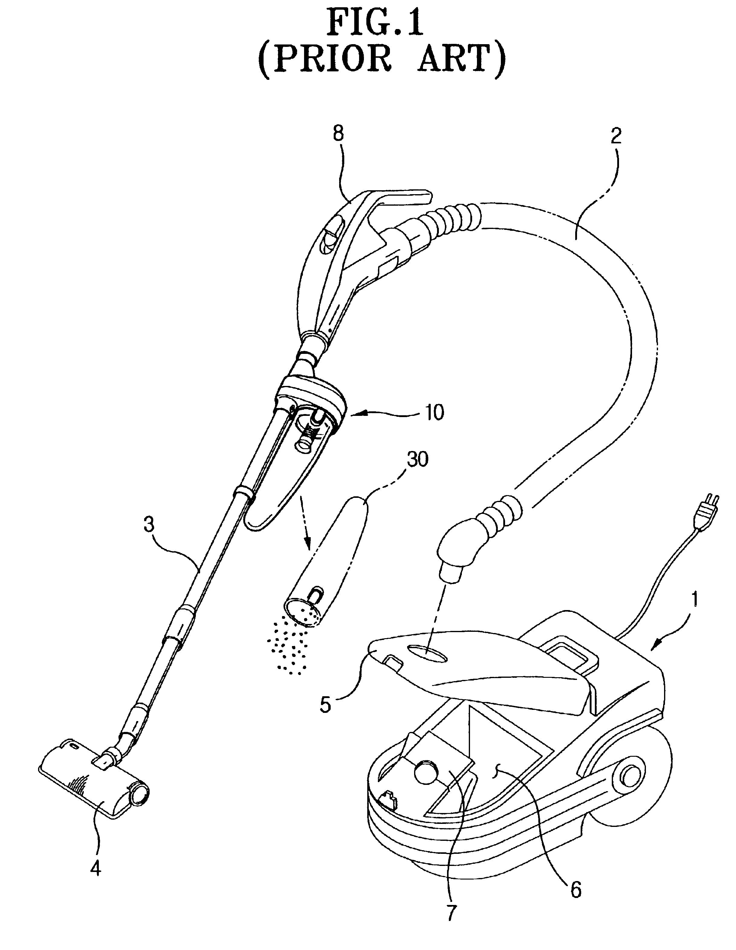 Vacuum cleaner having cyclone dust collecting apparatus