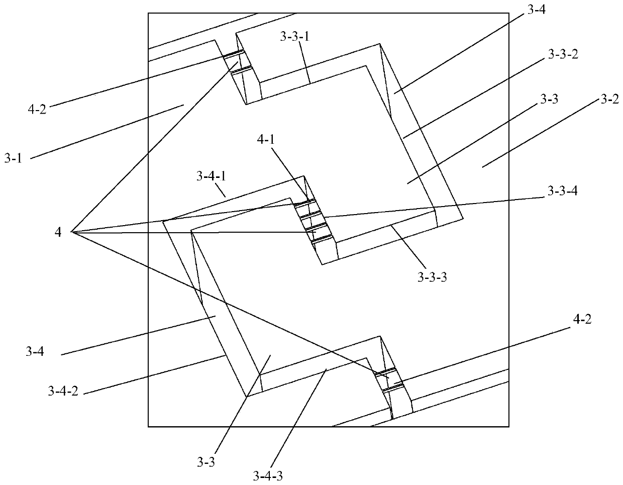 Out-of-plane piezoresistive accelerometer chip with pure axial deformation sensitive beam and preparation method thereof