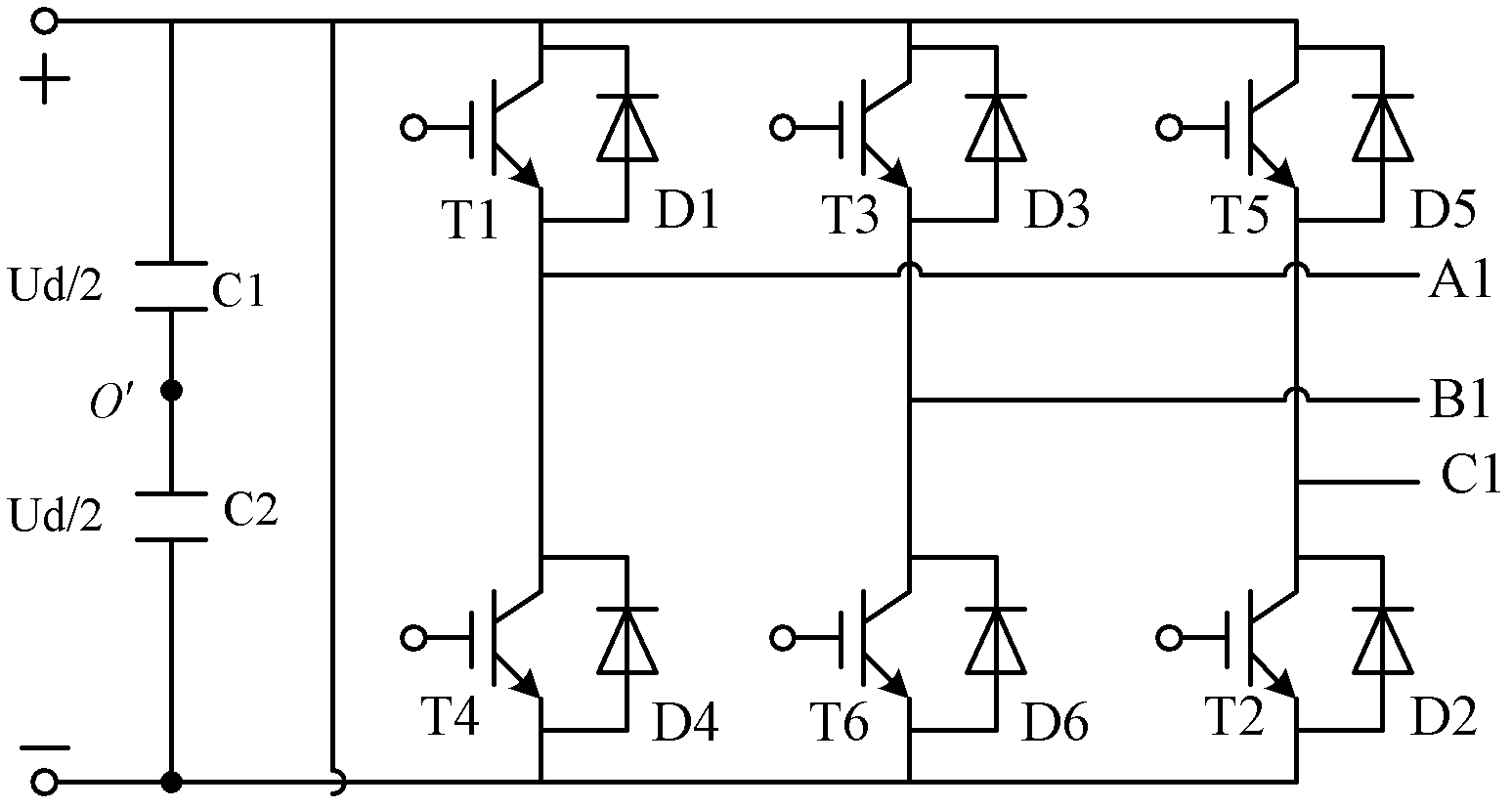 Inverter circuit and voltage space vector pulse width modulation method thereof