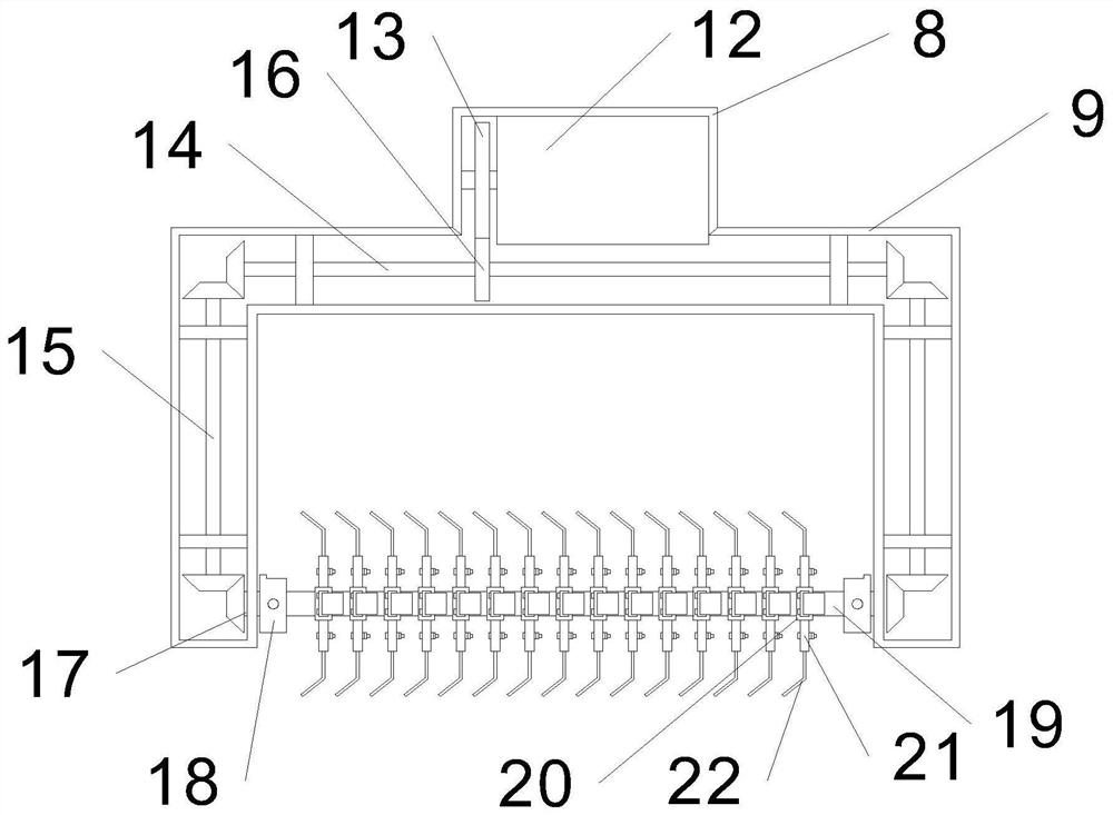 Soil loosening device for sapling planting and working method of soil loosening device