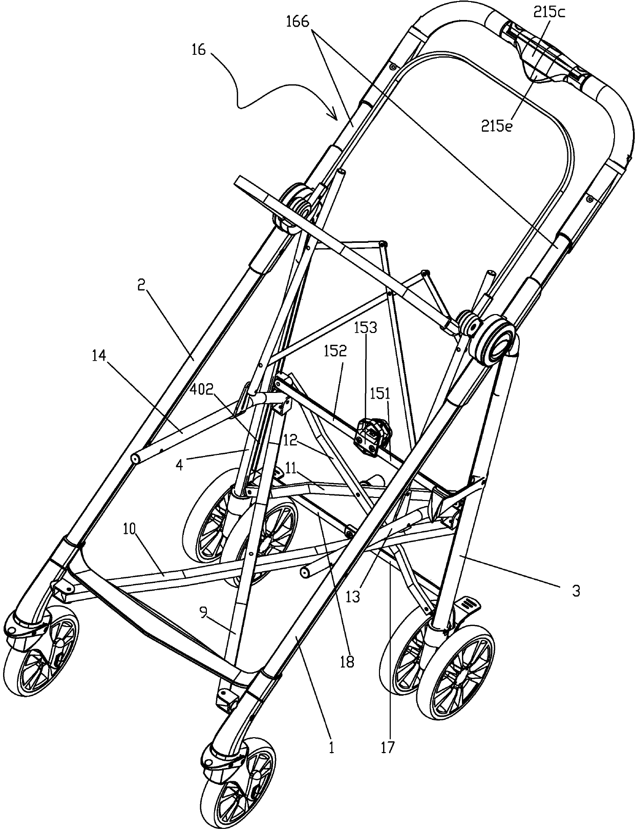 Foldable baby carriage