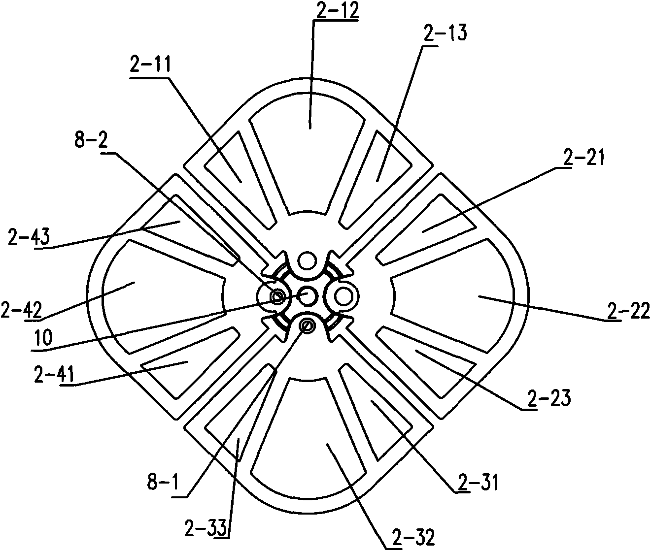 Integral type bipolar antenna element