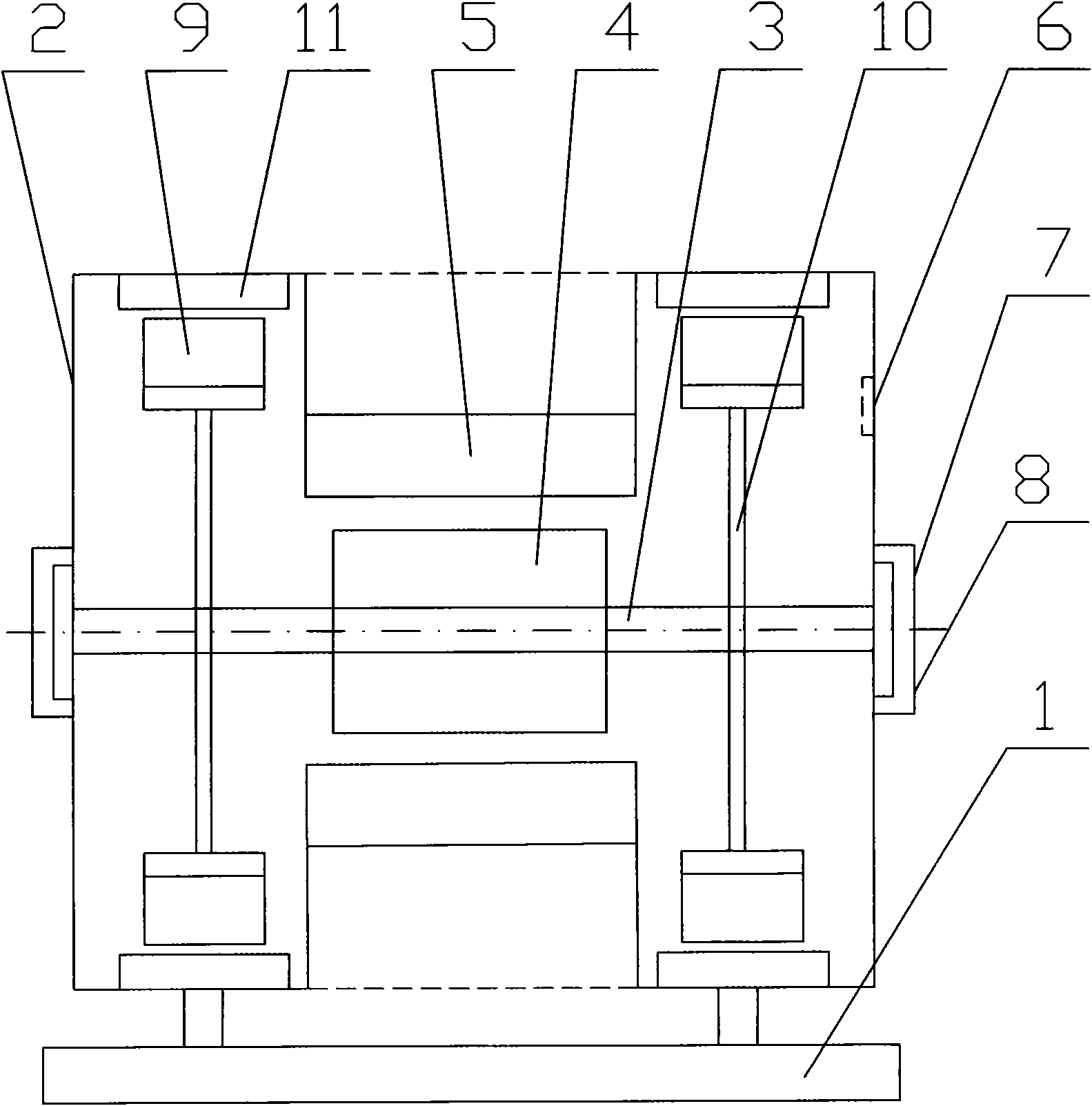 Double-flywheel battery