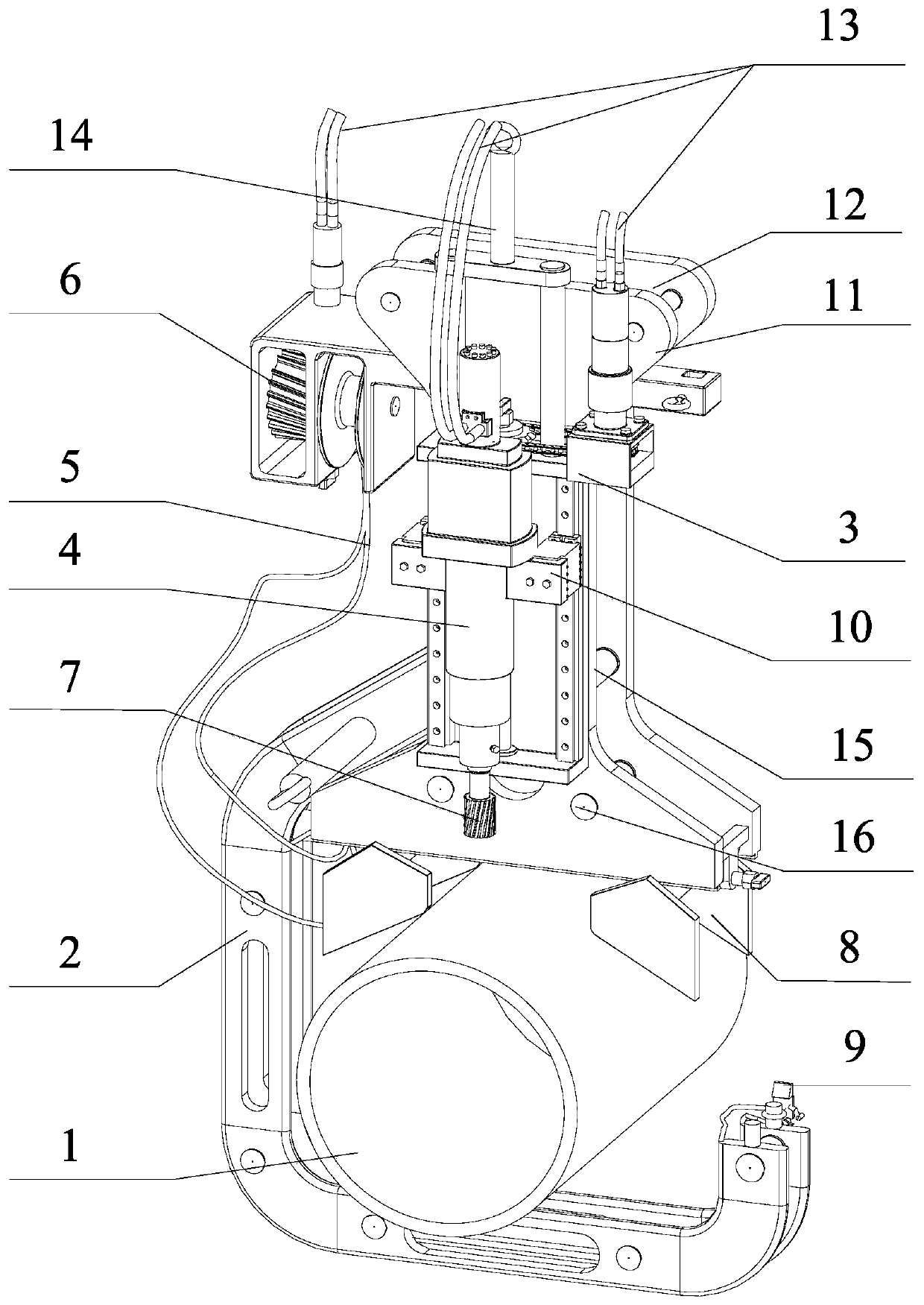 An automatic drilling machine for underwater pipelines