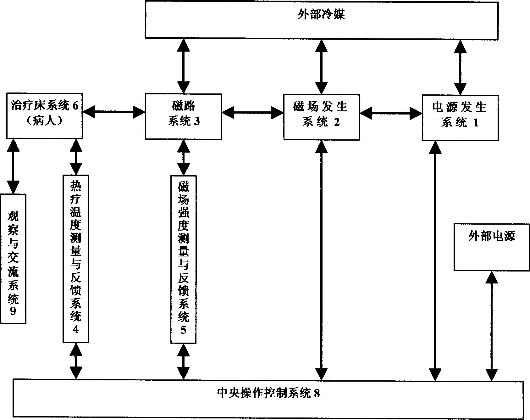 Alternating magnetic field thermotherapeutic system for tumor