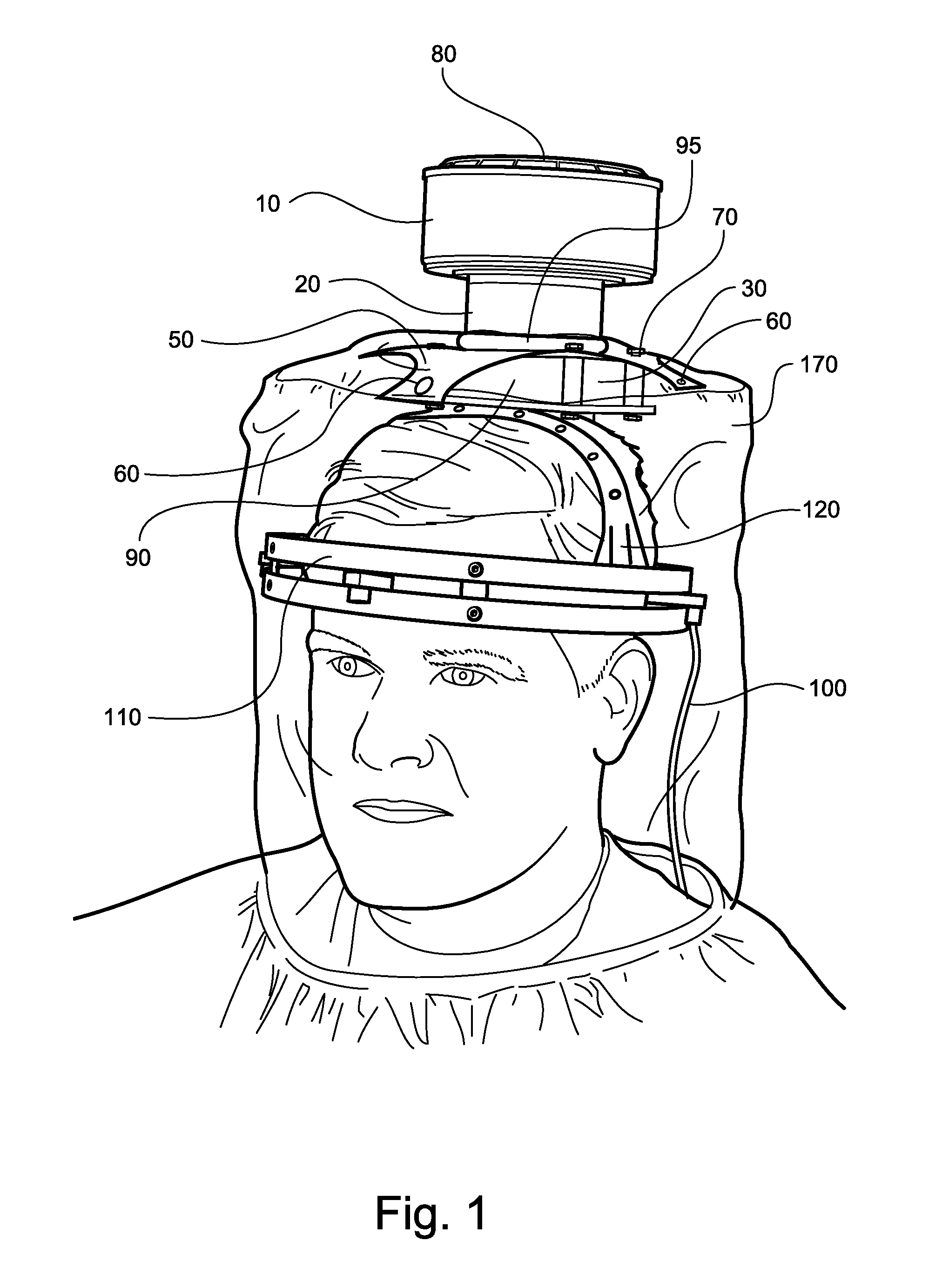 High air flow powered air purifying anti-contamination device