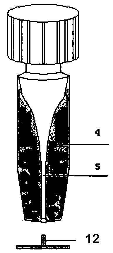 High-efficiency concentrated solution-liquid micro-extraction device and method capable of seamlessly combining chromatographic analysis