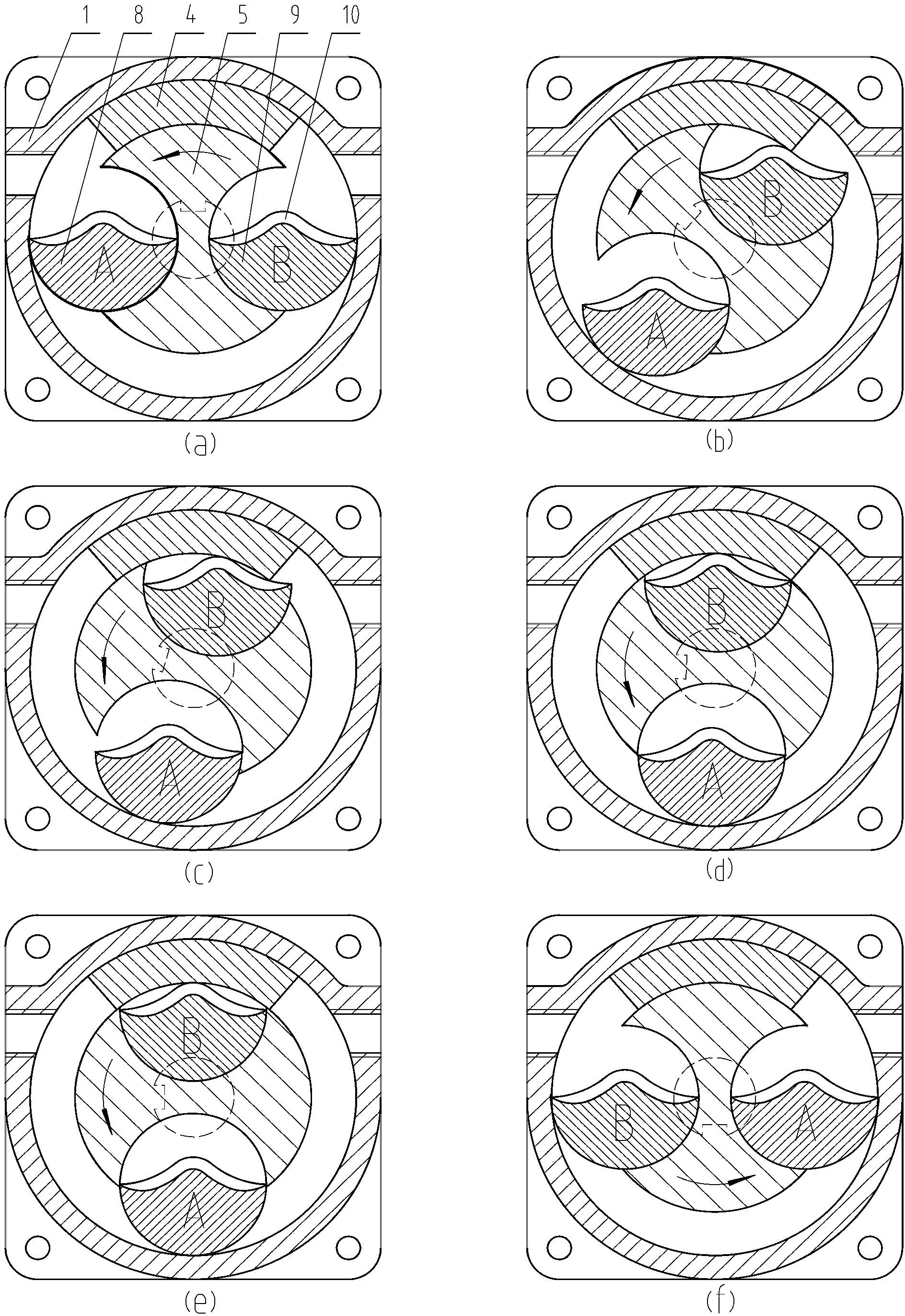 Pumps with revolving piston structure, related products and part of embodiments