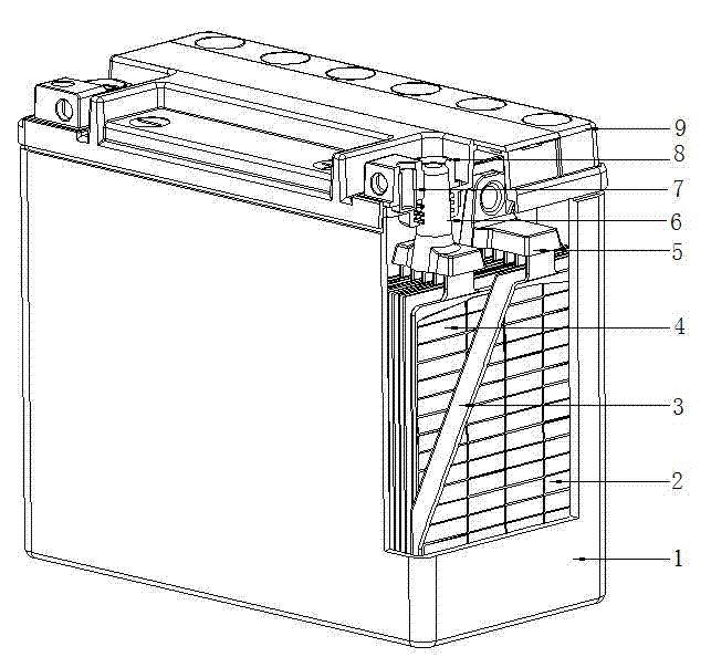 Manufacturing method of maintenance-free motorcycle battery lead terminal structure