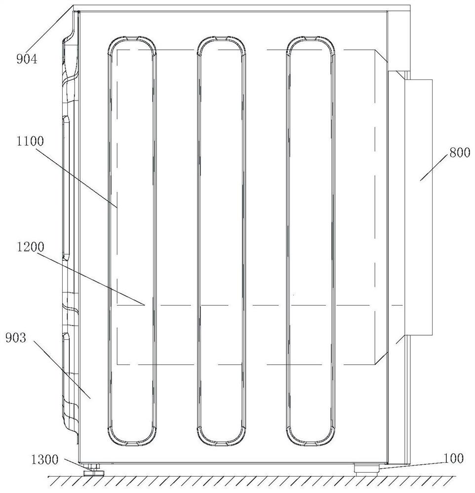 A hydraulic lifting foot, a washing machine with the foot and a control method thereof