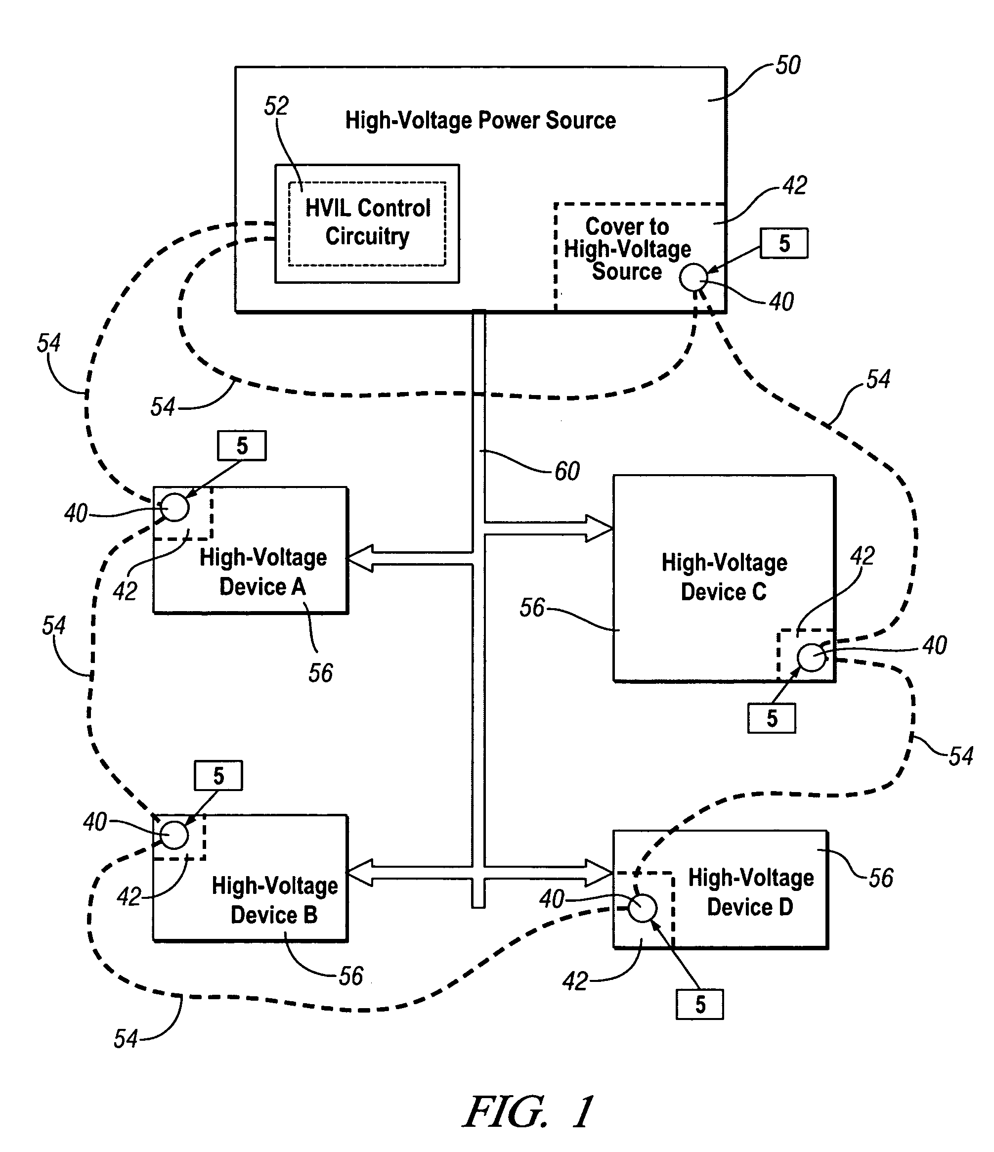 High voltage interlock switch