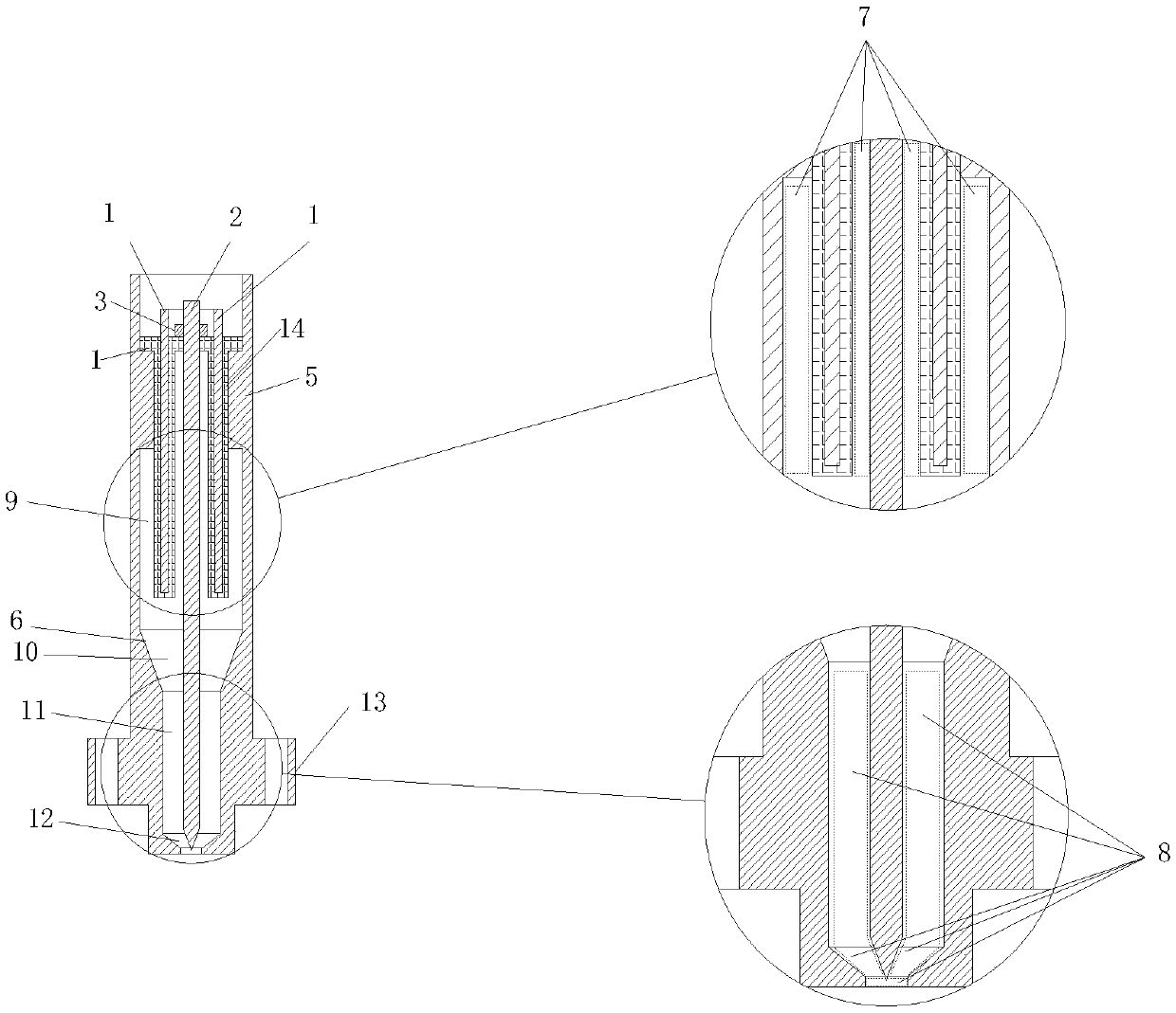 Ignition method of double-discharge mode plasma igniter with multi-anode structure