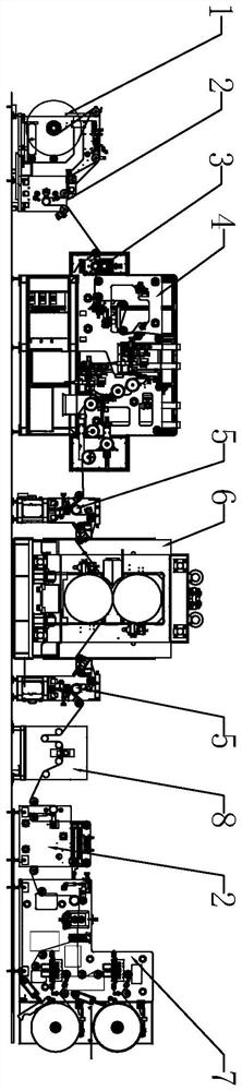 Tension control method and laser cutting and rolling integrated machine for pole pieces