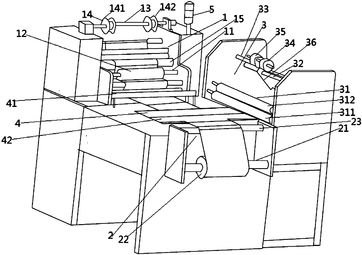 Color tape slitting device with leader tape automatic sticking function