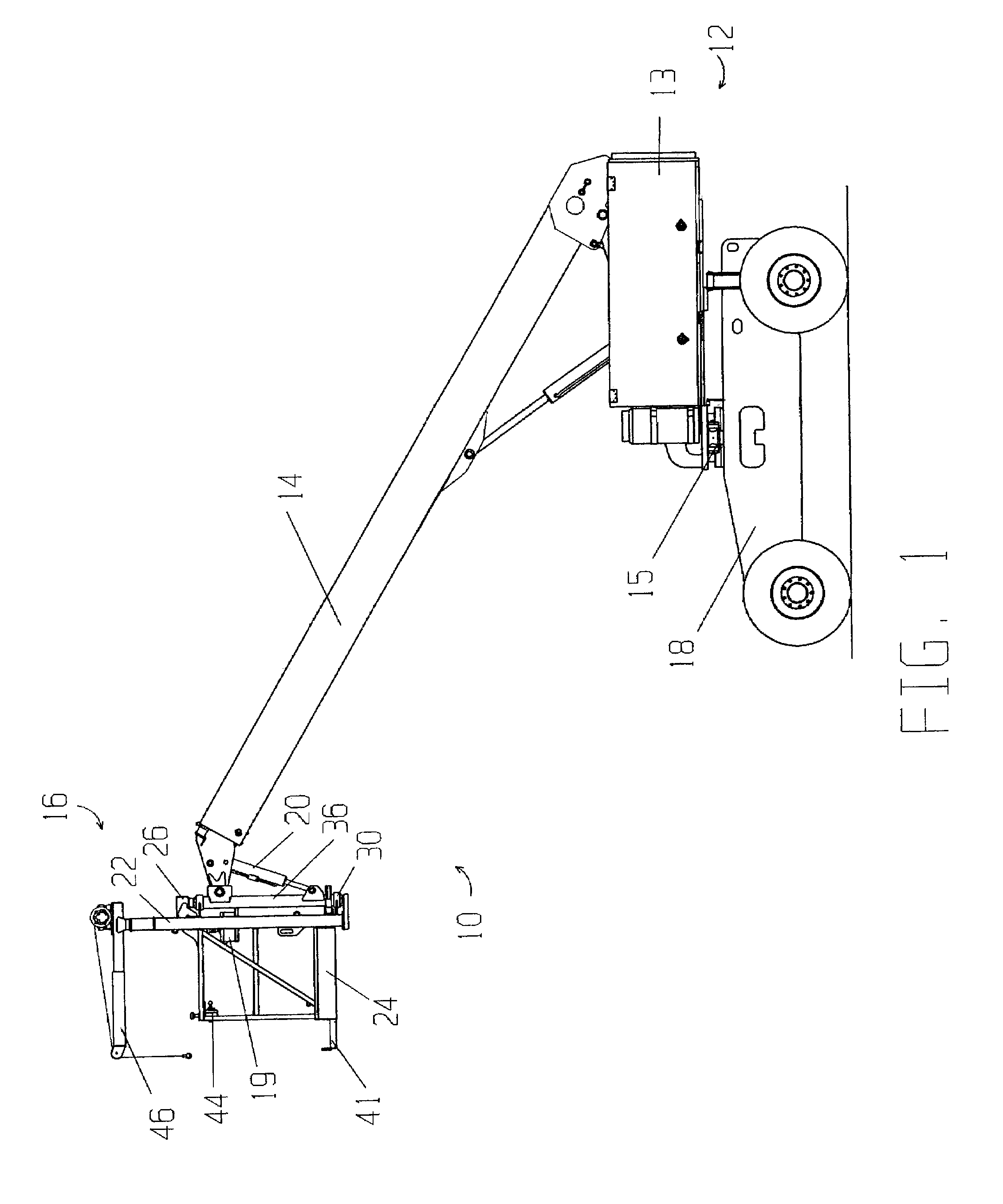 Material-handling device for aerial work platform