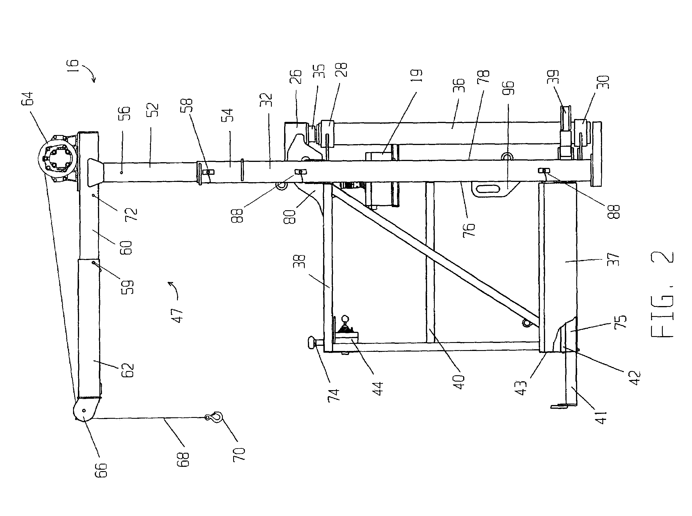 Material-handling device for aerial work platform