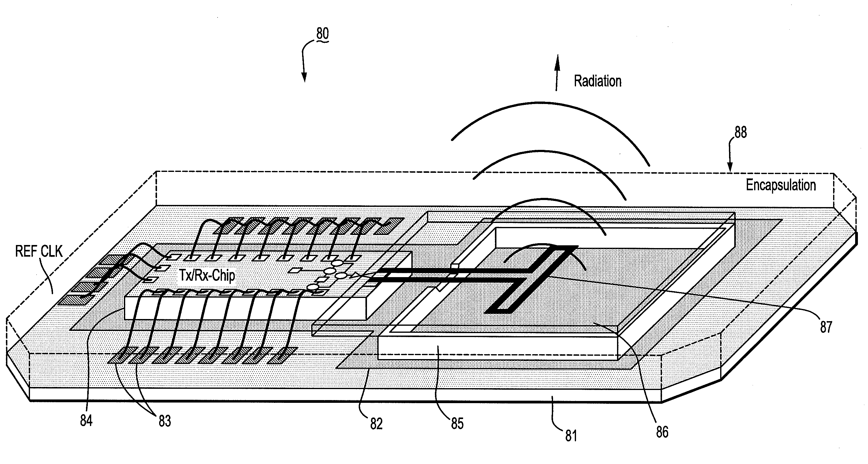 Apparatus and methods for packaging integrated circuit chips with antenna modules providing closed electromagnetic environment for integrated antennas