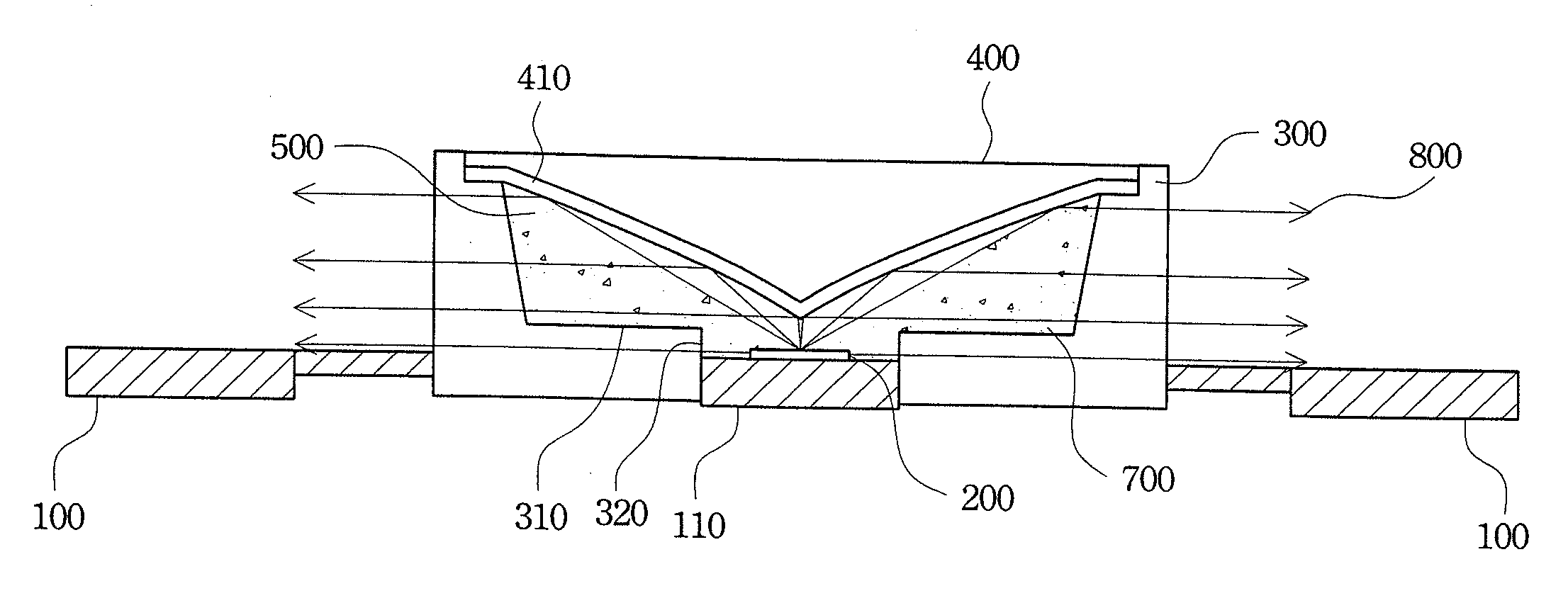 Side emitting LED