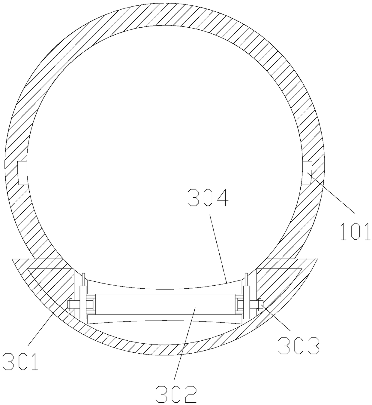 Tunnel boost escape pipeline for long distance horizontal surface