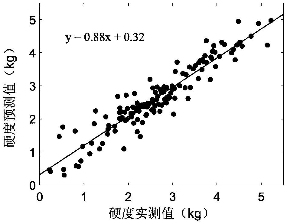 Non-destructive testing method for plum hardness based on visible/near-infrared spectroscopy