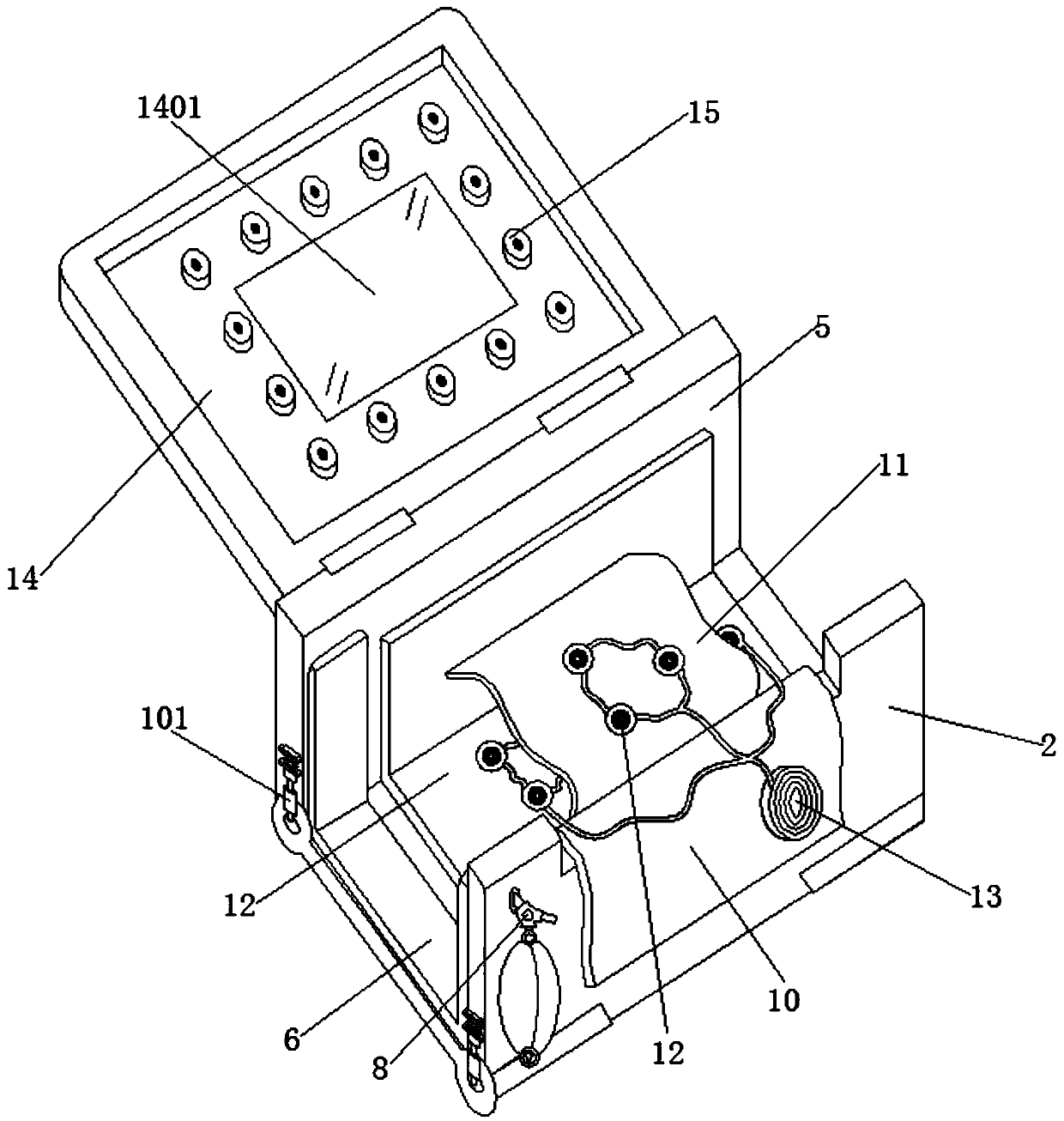 All-around early-warning protective frame for internal fistula puncture bleeding