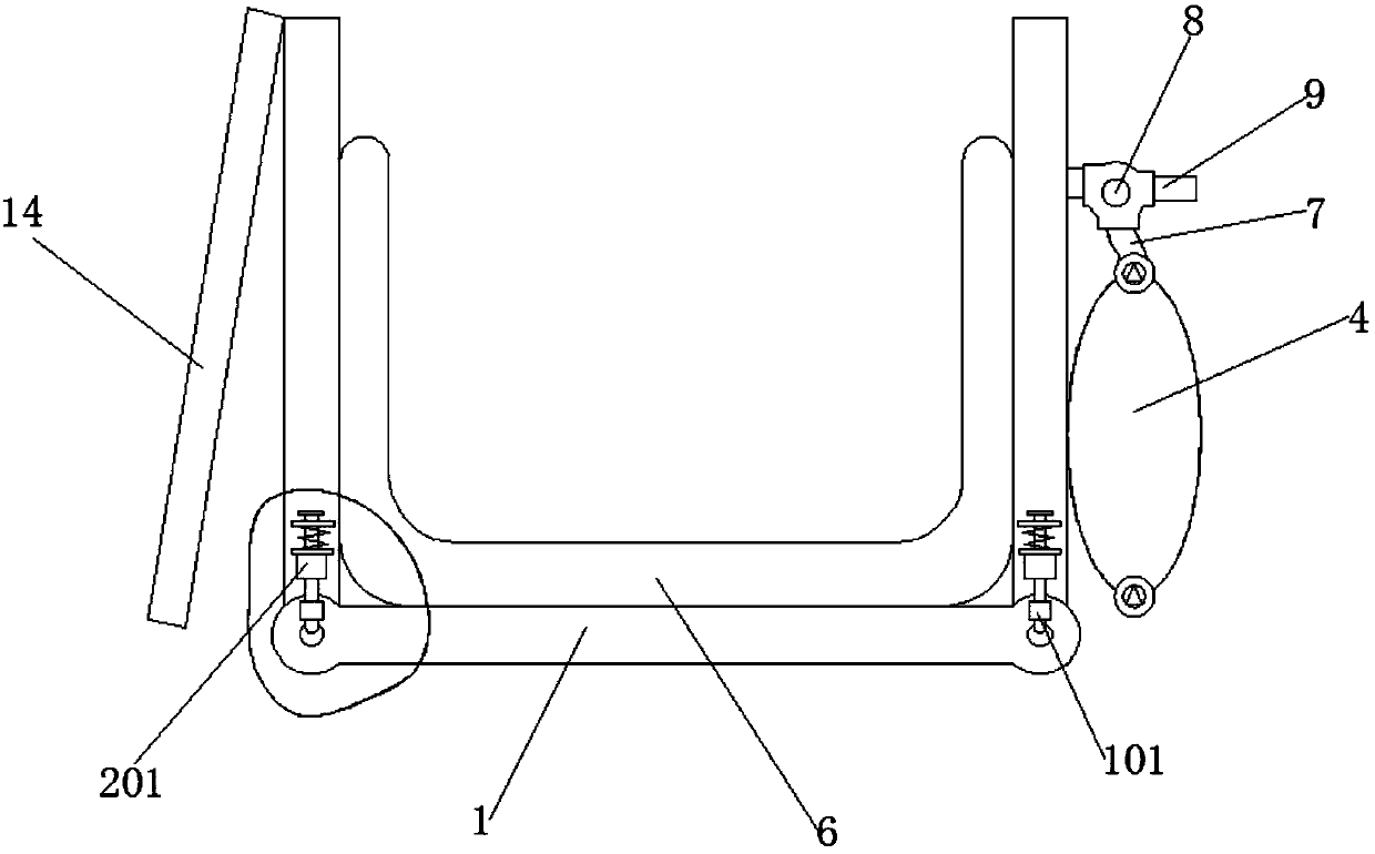 All-around early-warning protective frame for internal fistula puncture bleeding