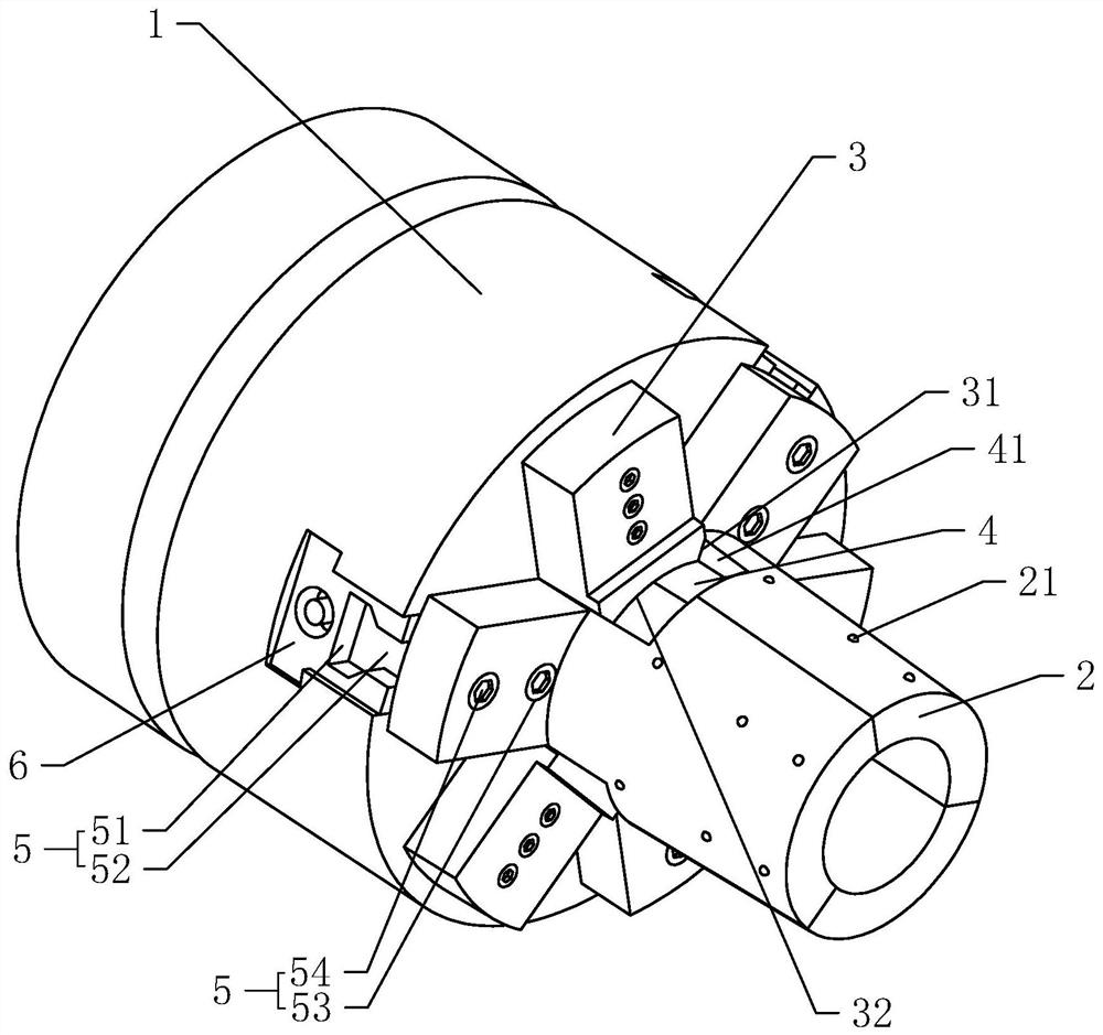 Numerical control machine tool clamp for motor casing machining