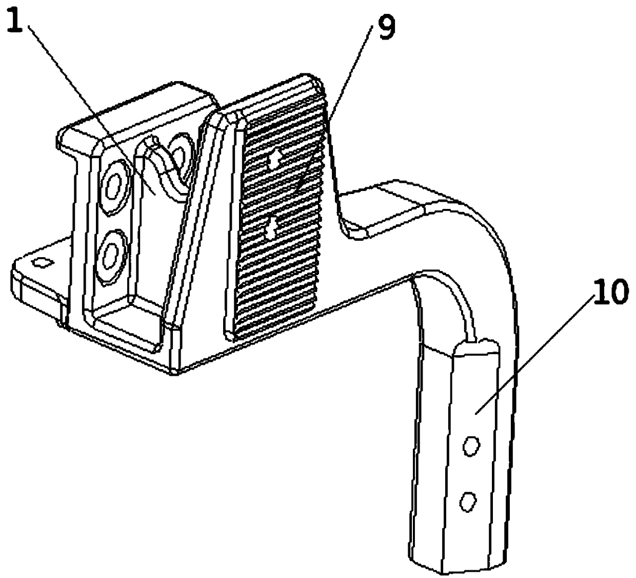 Novel mounting bracket of pilot and brake travel switch