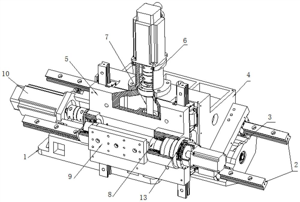 Four-axis linkage lifting type numerical control end face tool sharpener