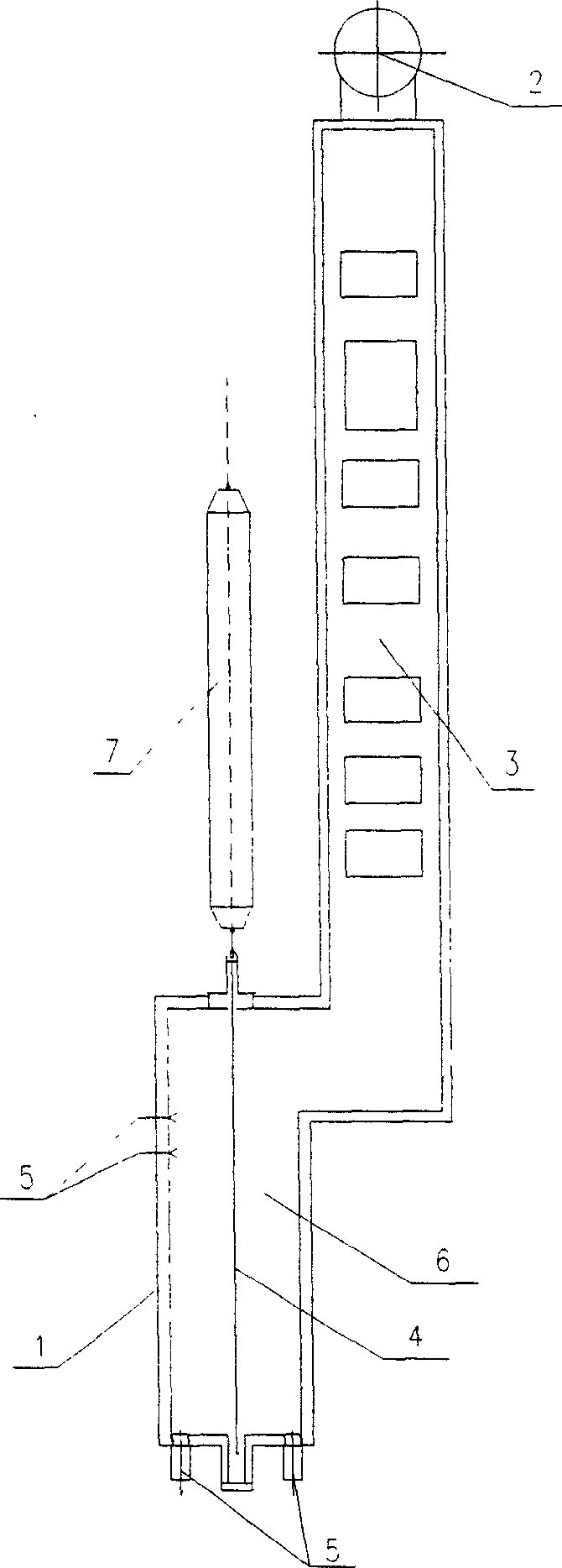 Cracking furnace of boiler tube with one-way reducing diameter