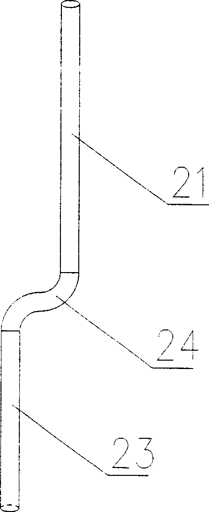 Cracking furnace of boiler tube with one-way reducing diameter