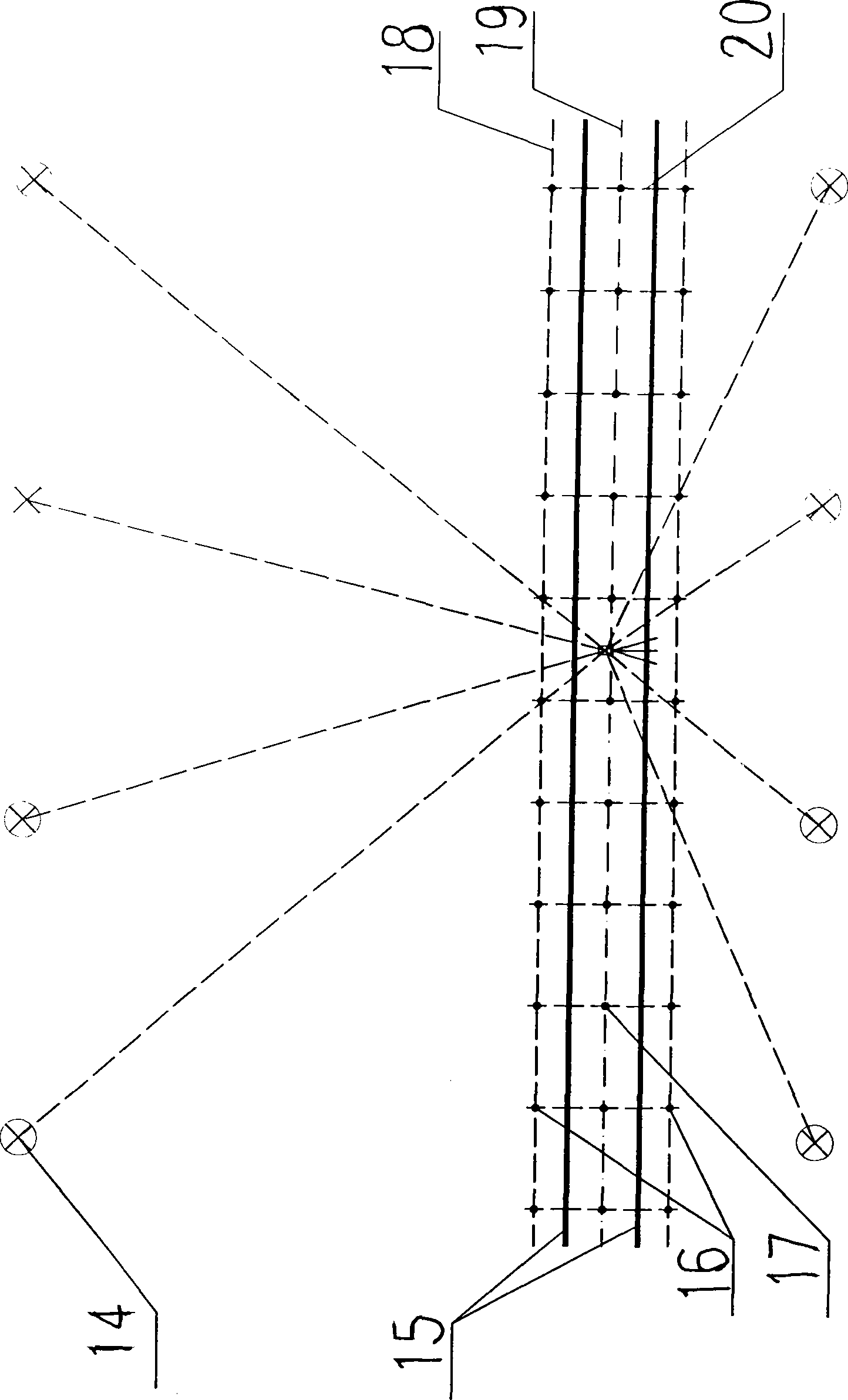 Construction method for two-block unballasted track bed board