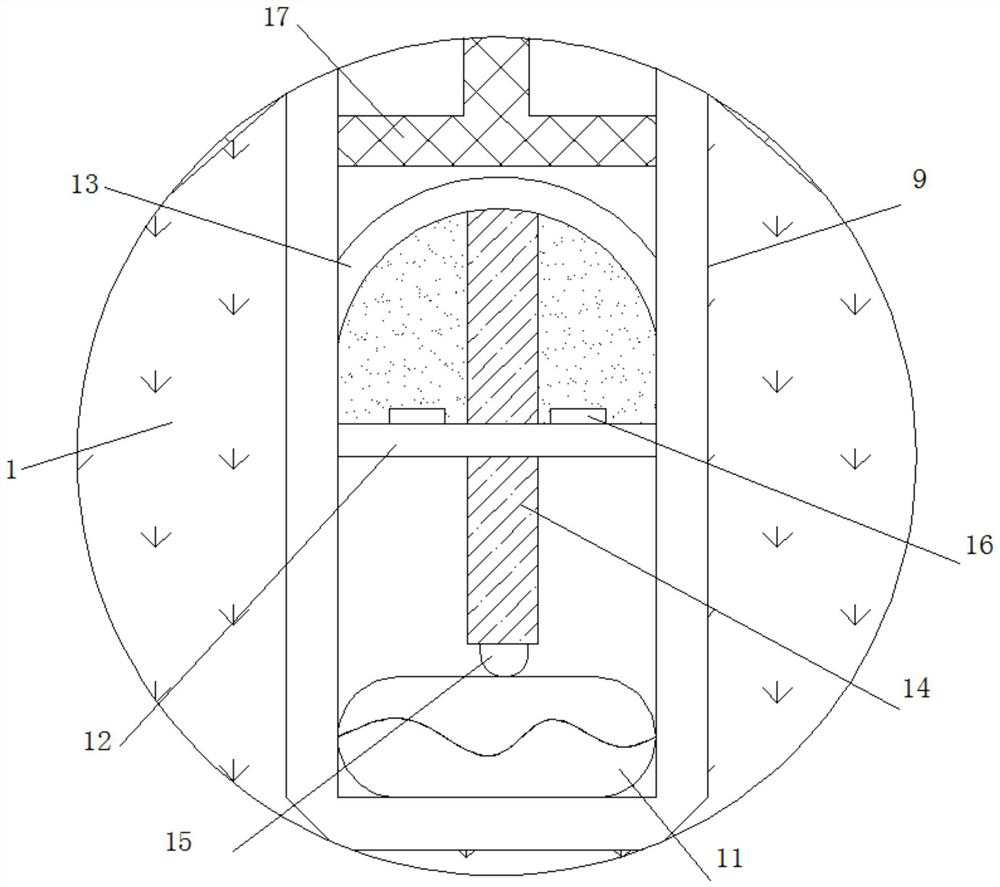 Device for preventing automobile charging pile from catching fire on the basis of temperature change