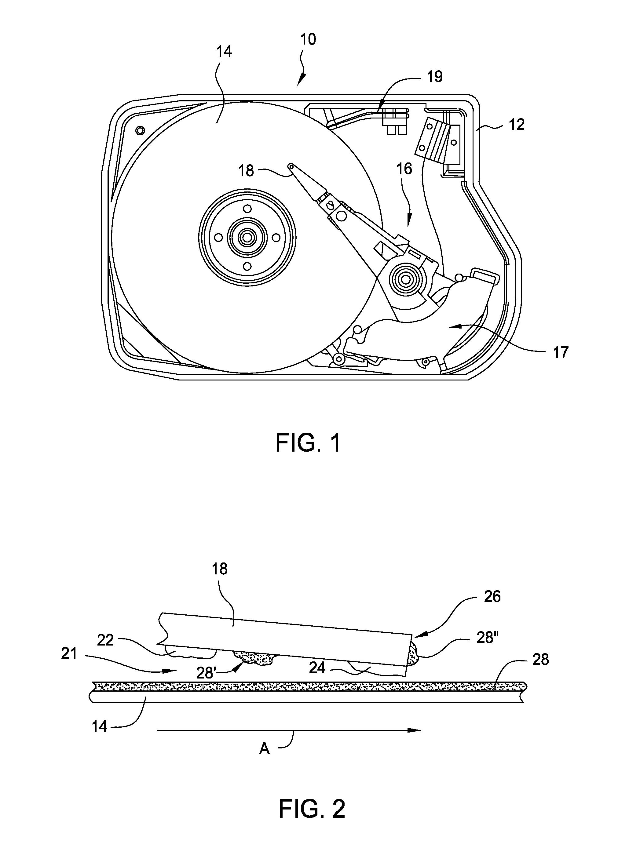 ABS with lubricant control trenches for hard disk drives