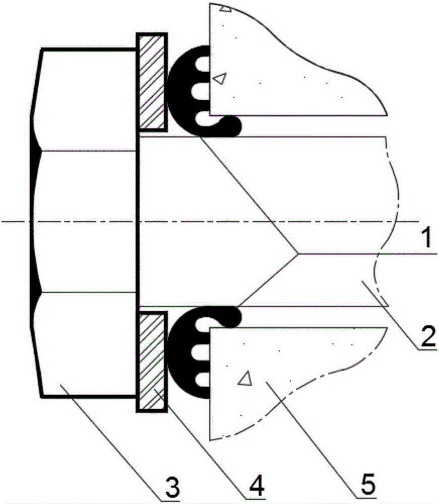 Waterproof structure for sealing high-water-pressure shield tunnel bolt hole