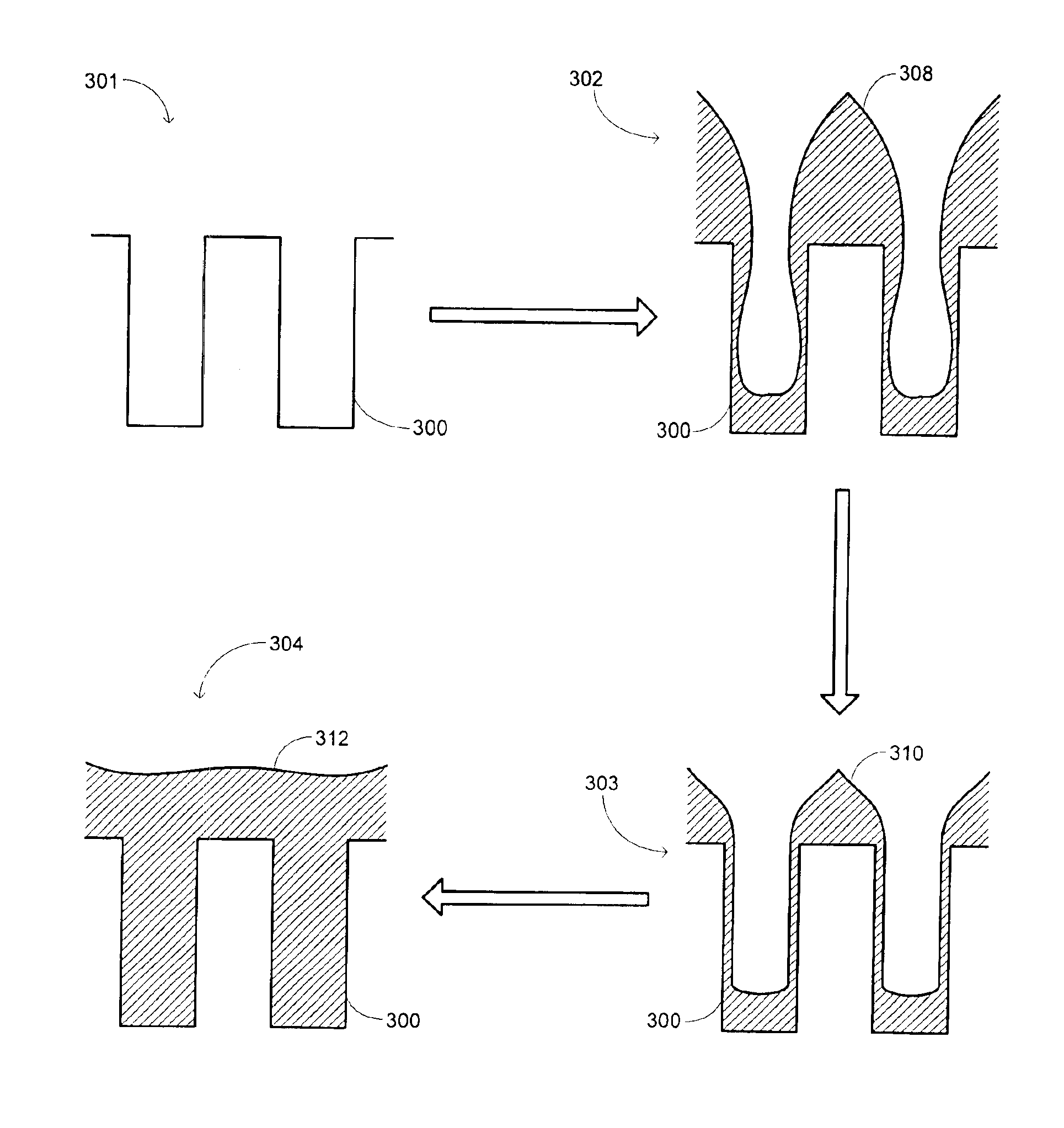 In-situ-etch-assisted HDP deposition using SiF4 and hydrogen