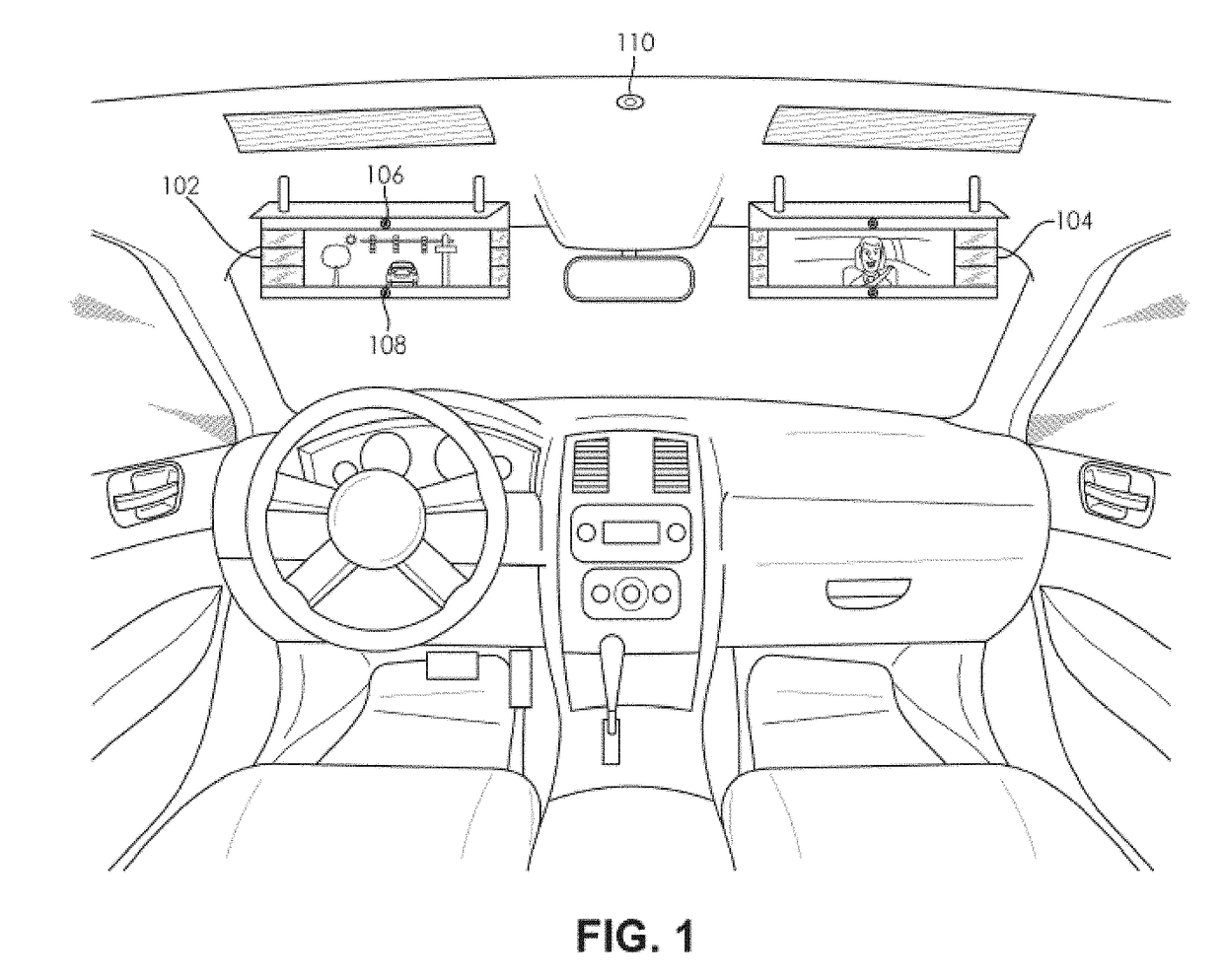 Display rear passenger view on a display screen in vehicle