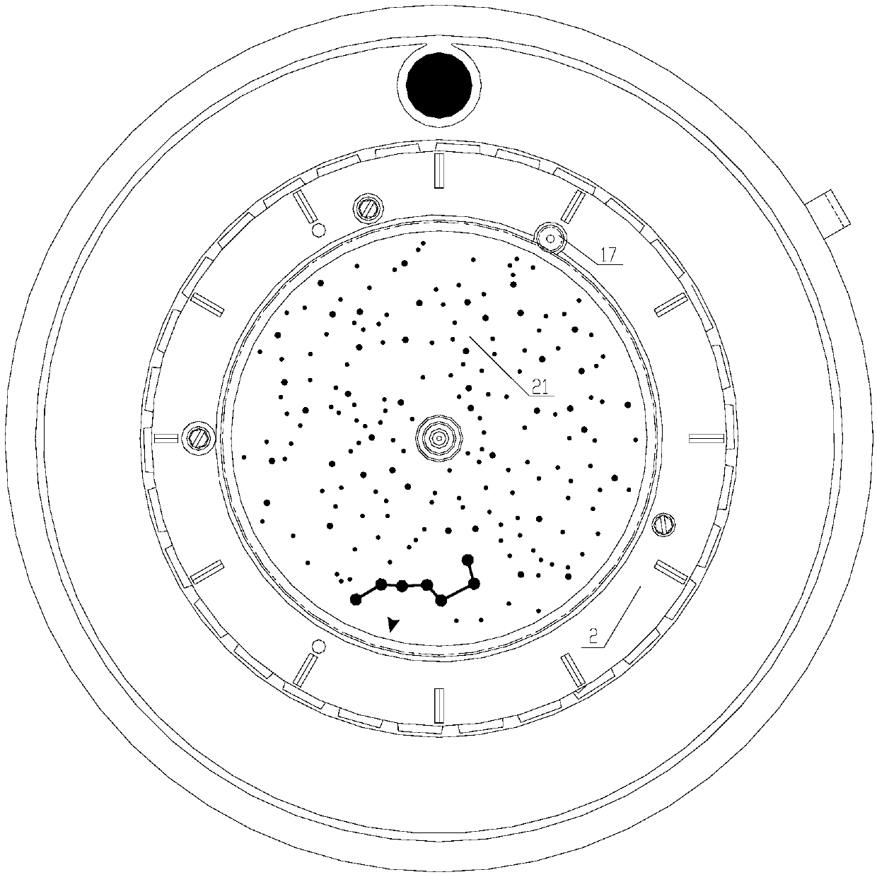 Starry sky moon phase display mechanism in watch