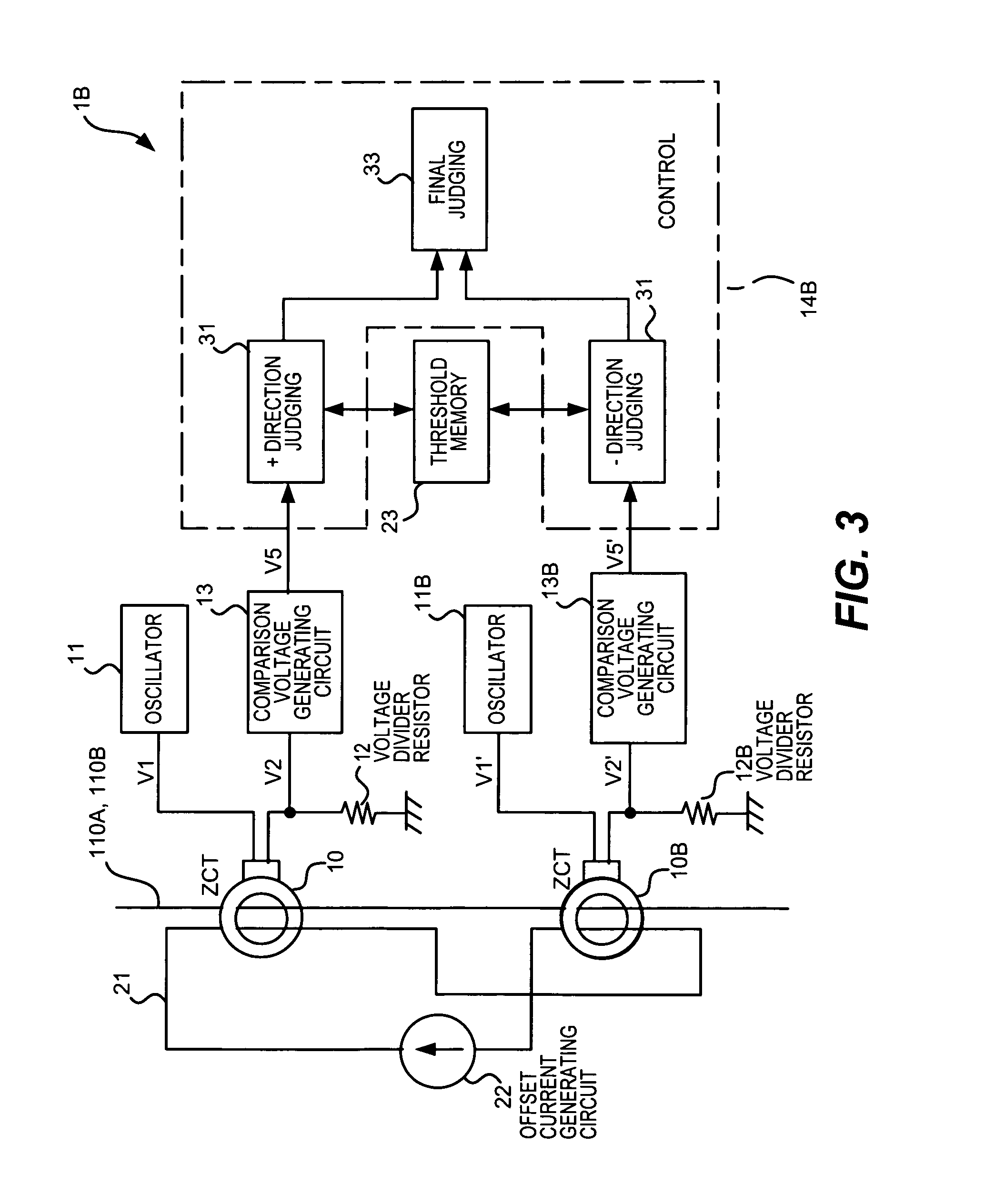 Direct current detection circuit