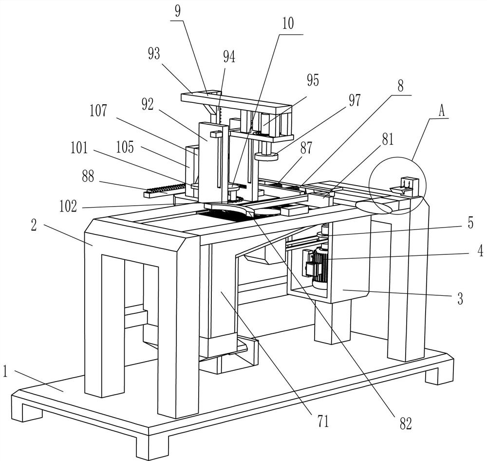 A cutting board reinforcing groove slotting device