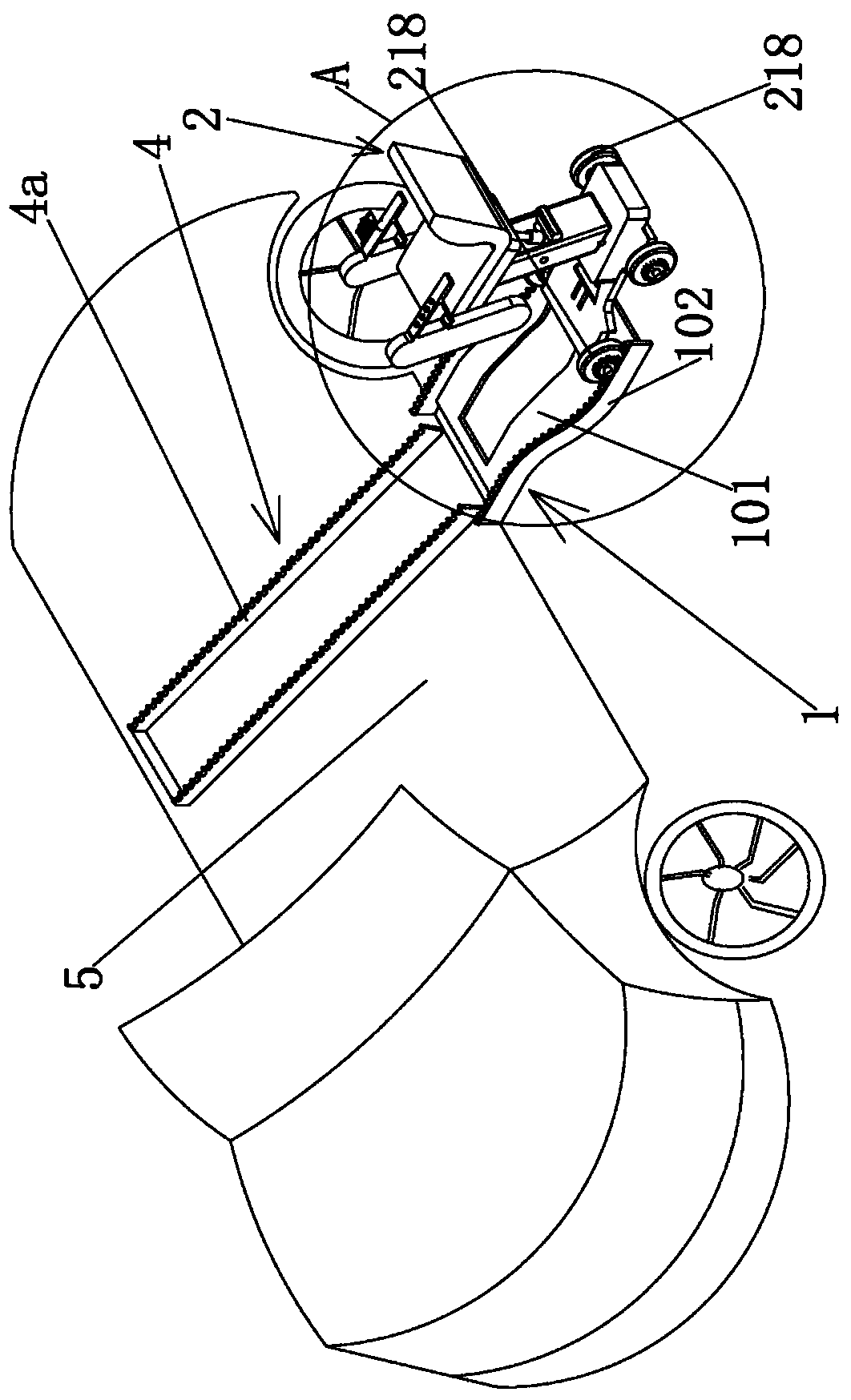 Multifunctional auxiliary robot for leg-free disabled person to drive or get on and off