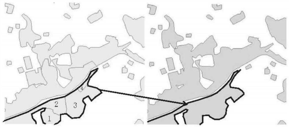 Gathering area identification and division method for rural domestic sewage treatment