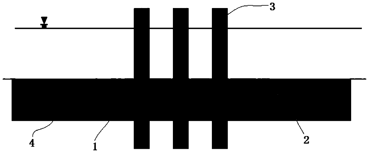 Anti-scouring device suitable for pile foundation of pile group in water and construction method thereof