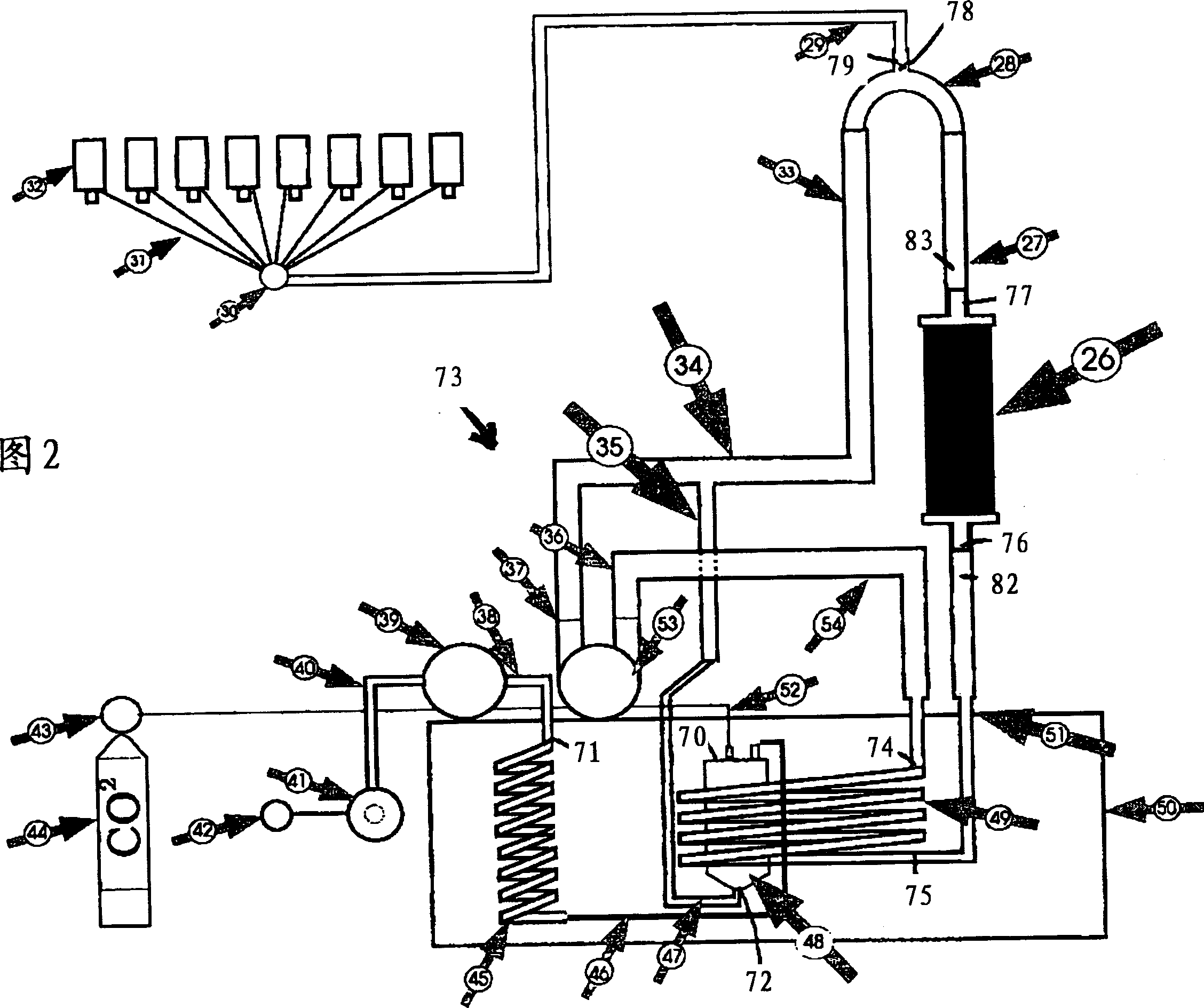 Method and device for gasifying water