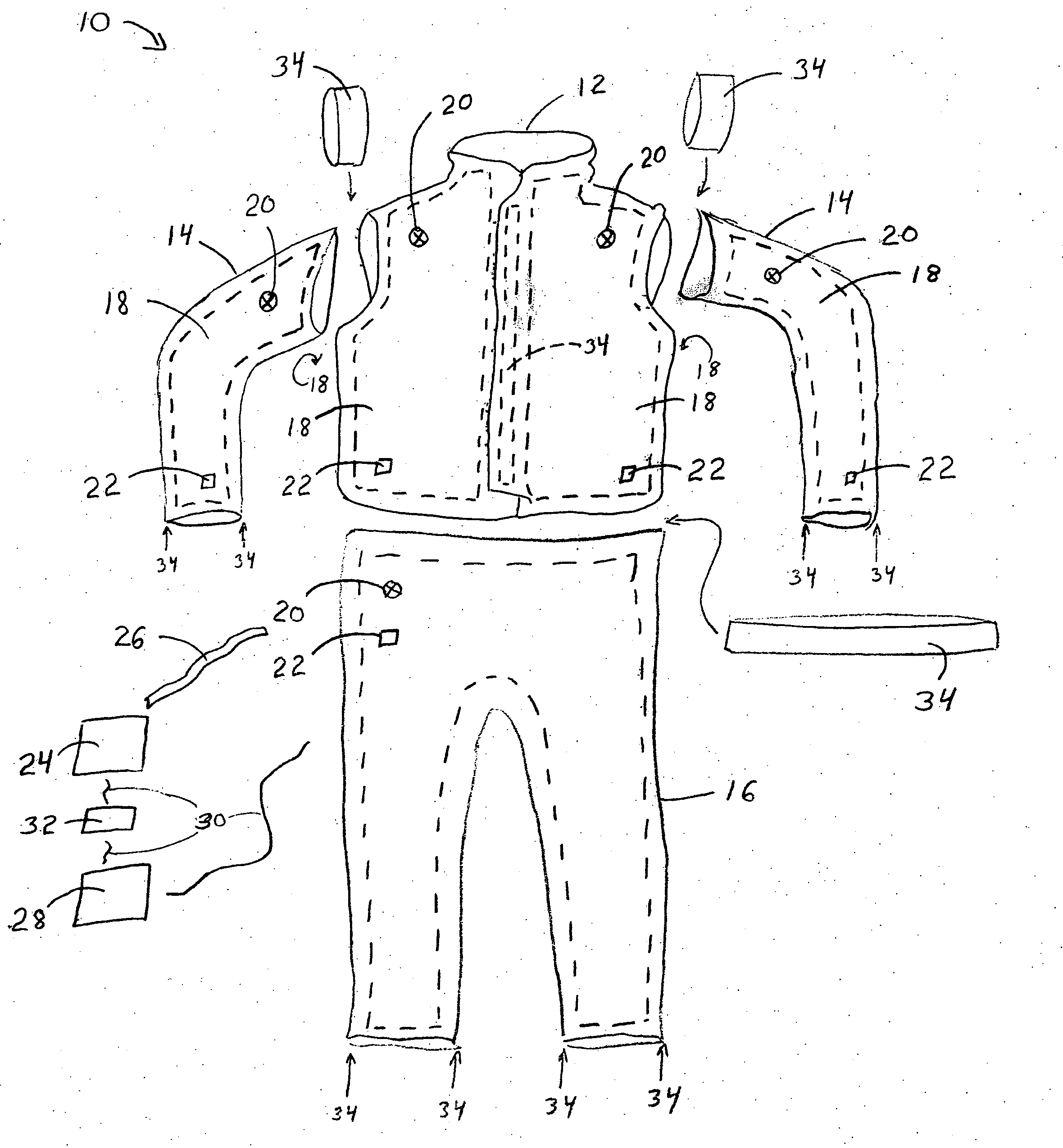 Garment-integrated proprioceptive feedback system