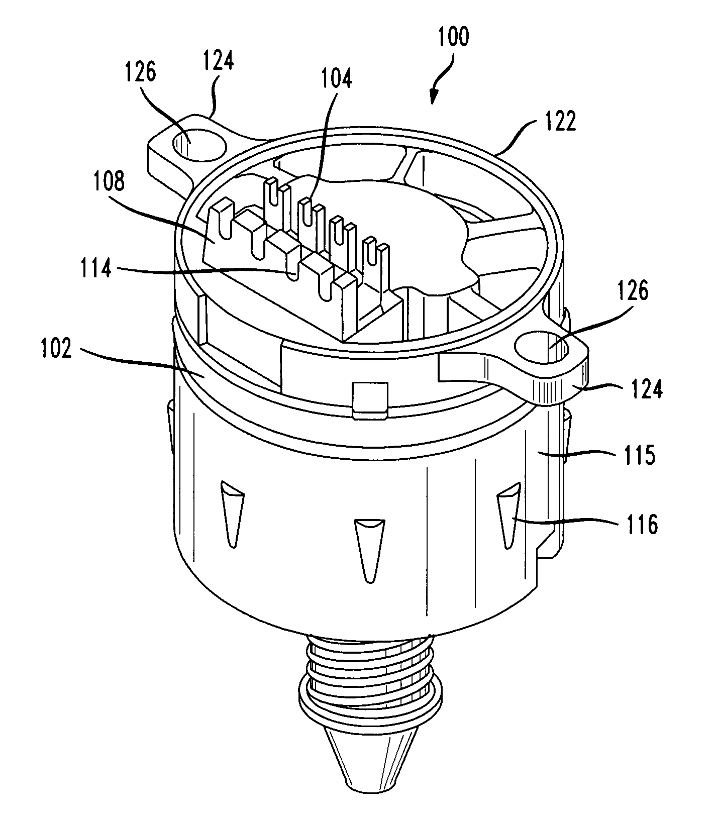 Idle air control valve wire stress relief feature and assembly aids