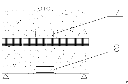 Testing method for cement concrete double-layered road surface bonding coefficient