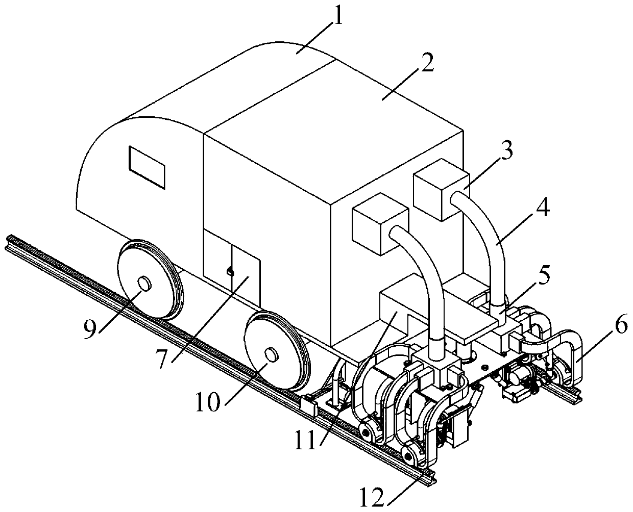 Multifunctional rail grinding wagon