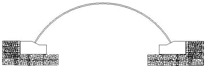 Rapid assembly type steel corrugated plate arch bridge adaptable to large foundation displacement